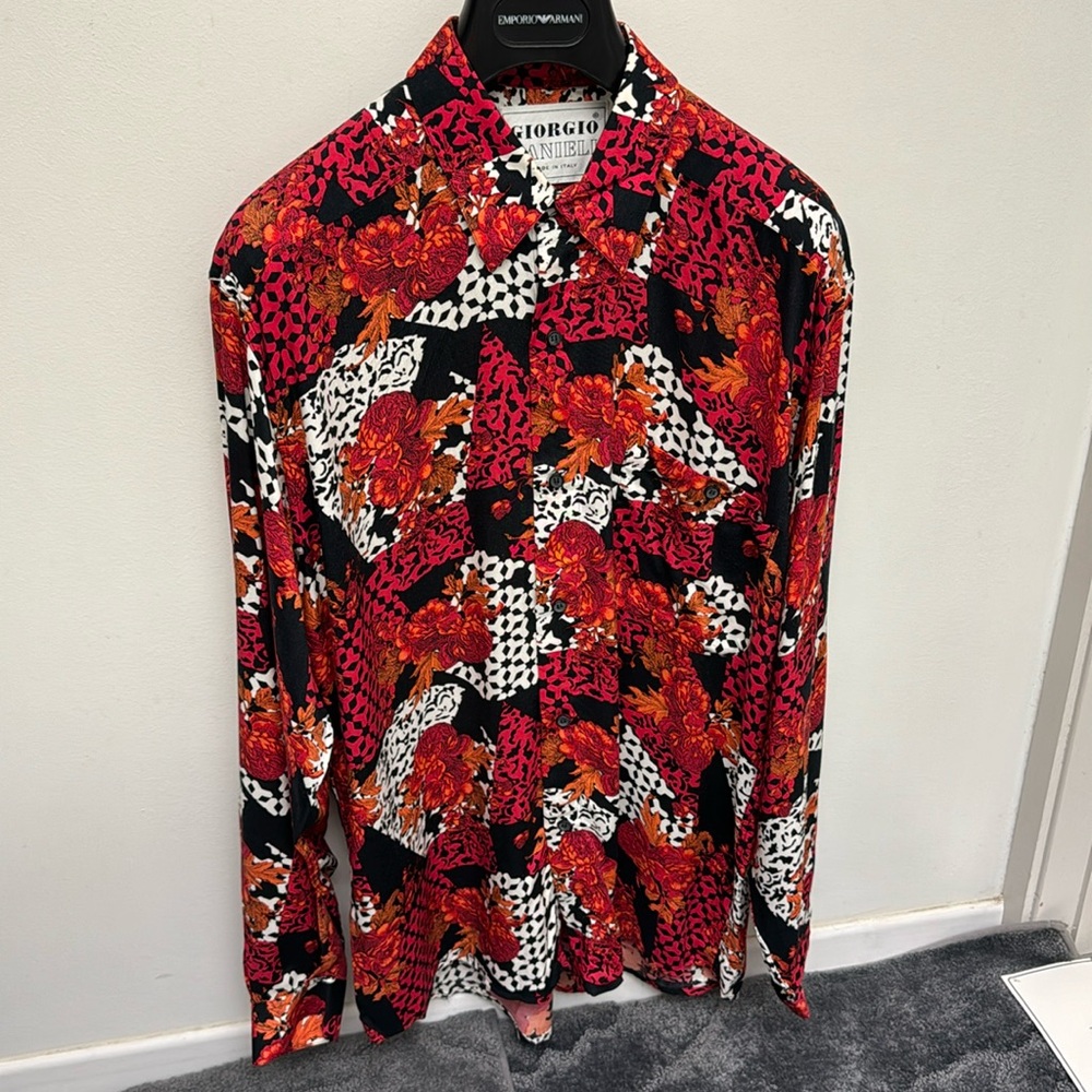 Rare 80s vintage designer Giorgio Danieli medium mix print